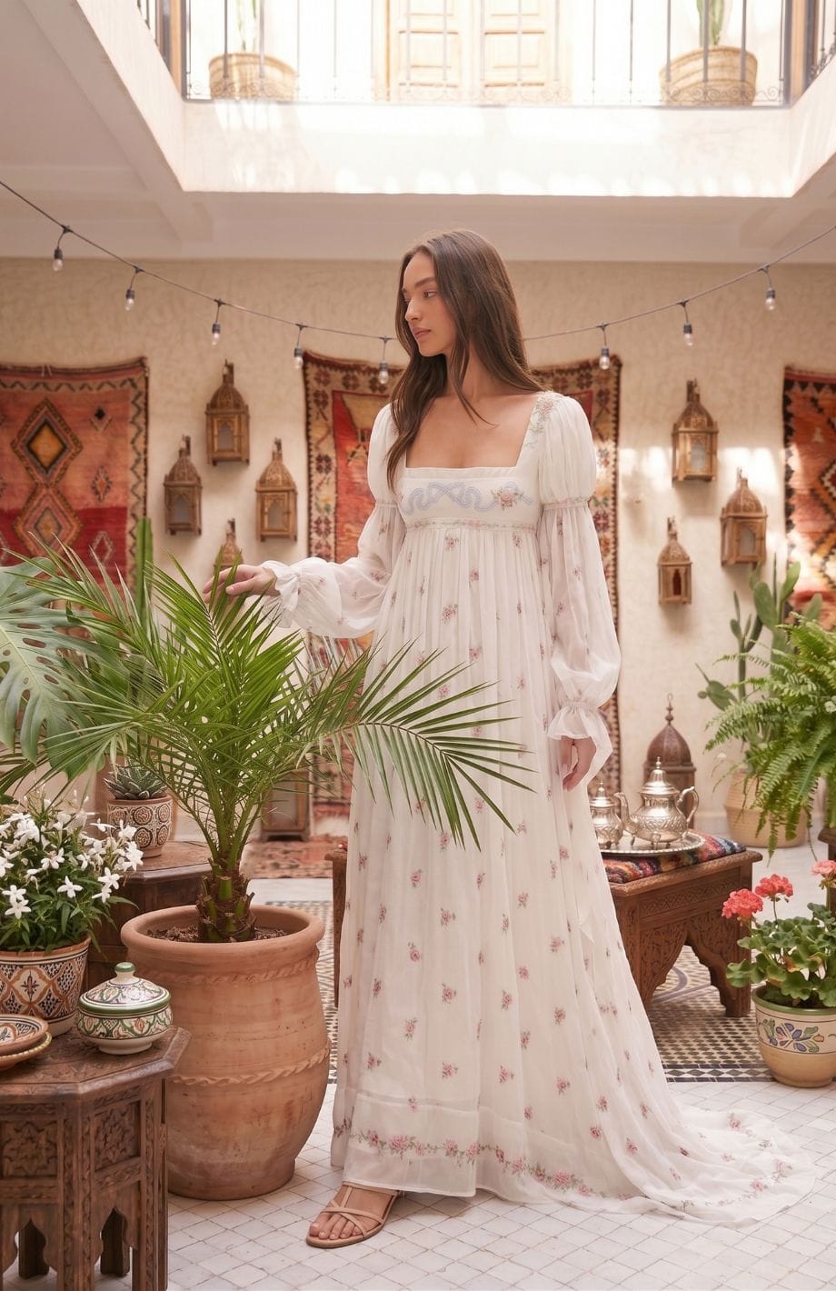 Robe Longue Fleurie Bohème | Reine Rustique