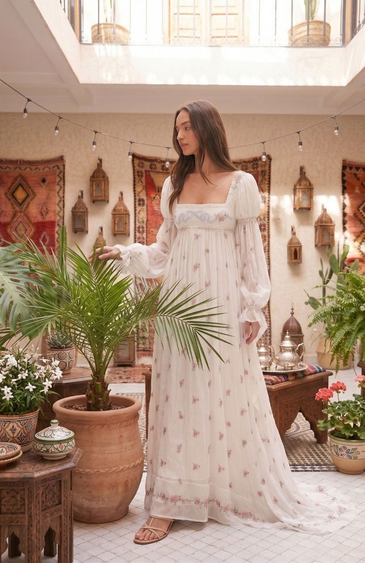 Robe Longue Fleurie Bohème | Reine Rustique