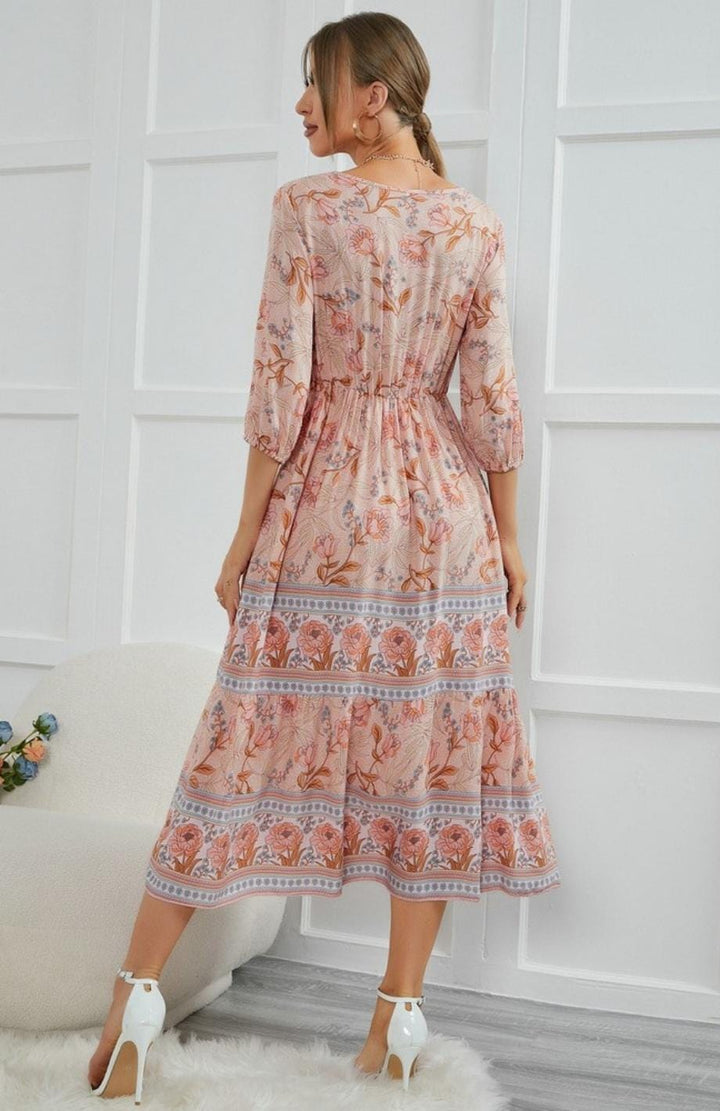 Belle Et Douce Robe Champs Mi Longue | Reine Rustique