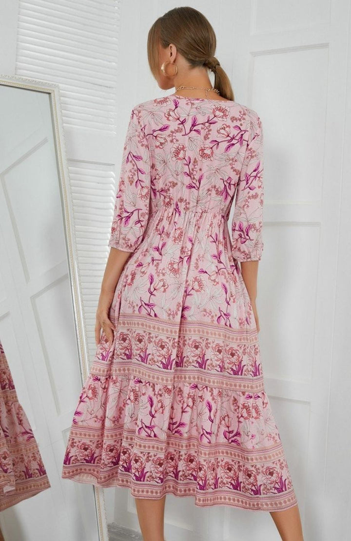 Belle Et Douce Robe Champs Mi Longue | Reine Rustique