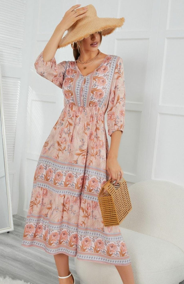 Belle Et Douce Robe Champs Mi Longue | Reine Rustique