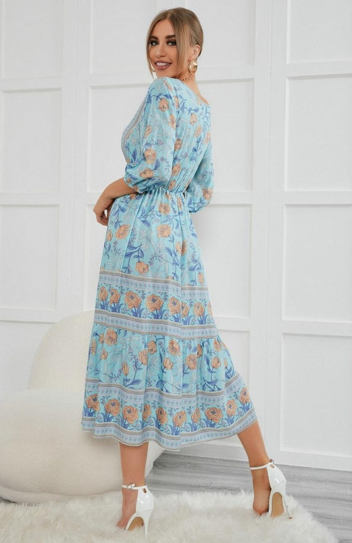 Belle Et Douce Robe Champs Mi Longue | Reine Rustique