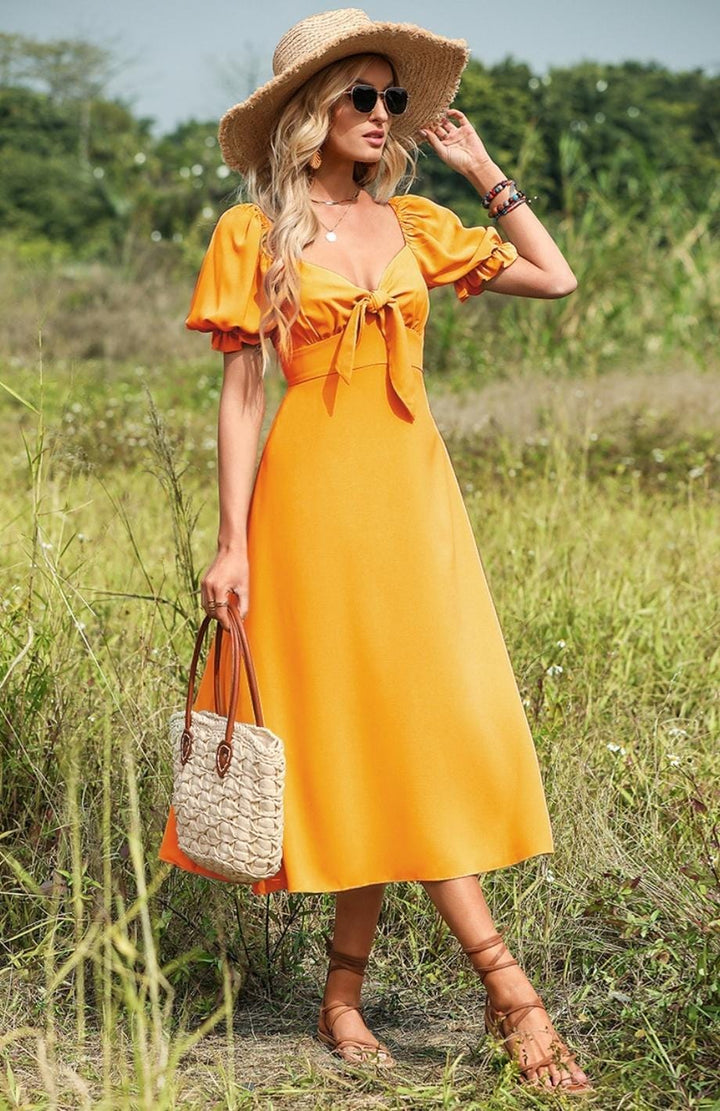 Belle Robe Paysanne Pour Fille | Reine Rustique JAUNE / XS