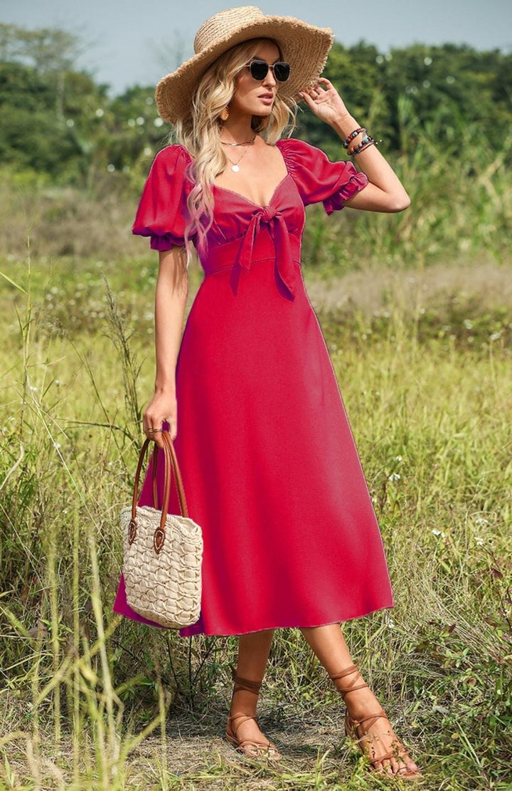 Belle Robe Paysanne Pour Fille | Reine Rustique ROUGE / XS