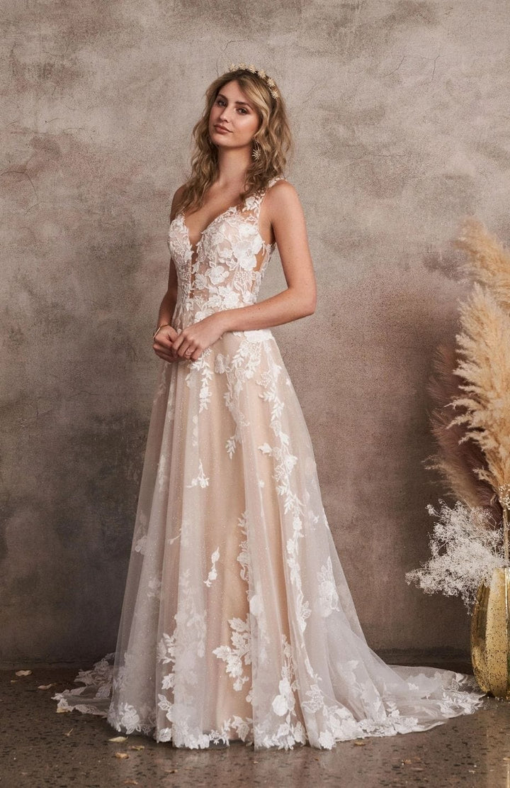 bohème robe de mariée hippie chic | Reine Rustique CHAMPAGNE / 2
