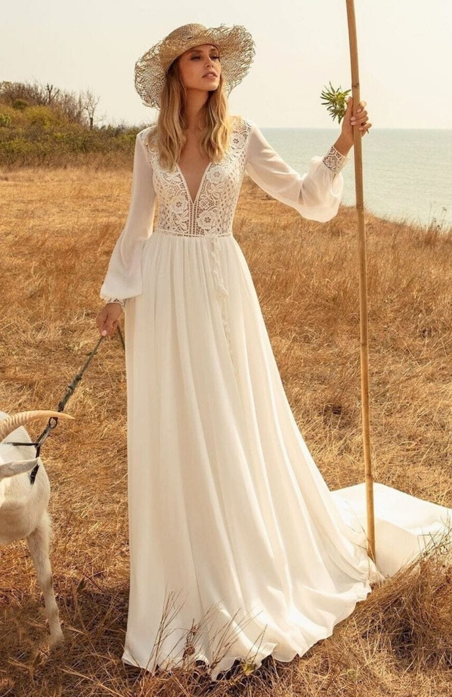 Boho Robe Boho Chic Robe Hippie Robe Mariée Bohème | Reine Rustique