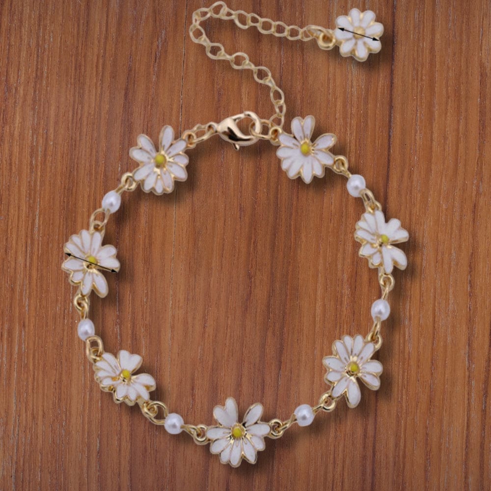 Bracelet Fleur Demoiselle D'honneur | Reine Rustique BLANC