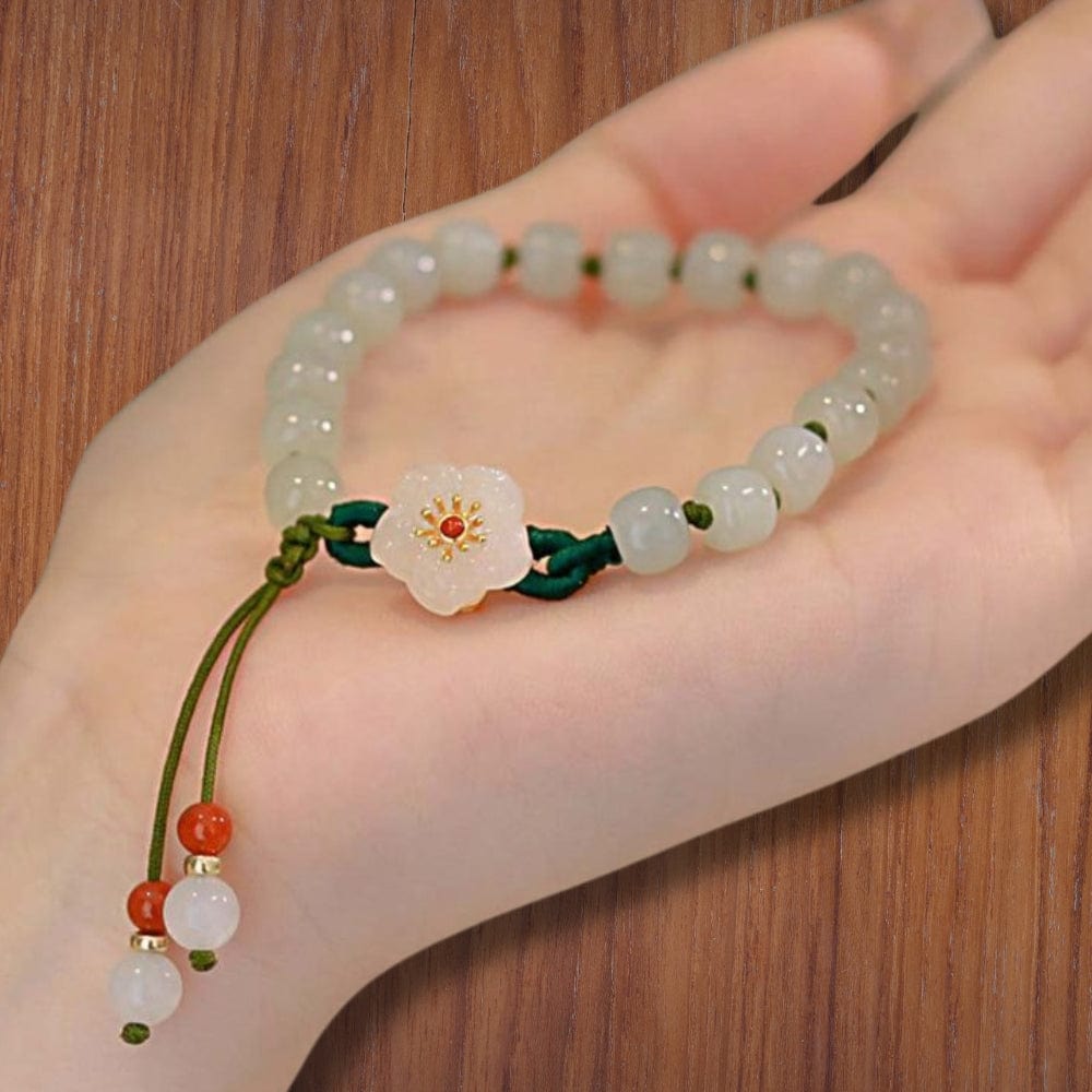 Bracelet Perle Fleur | Reine Rustique VERT CLAIR