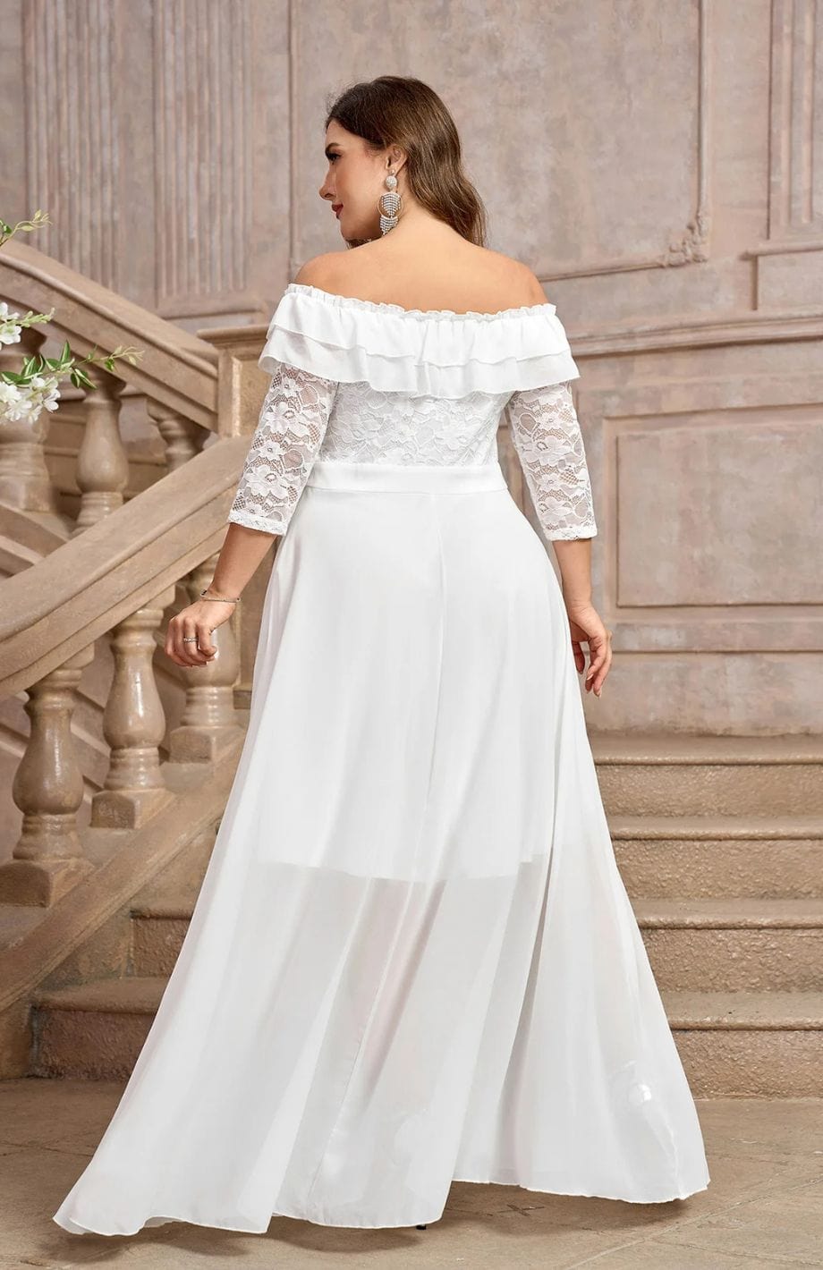 Champêtre Robe De Mariée Femme Ronde | Reine Rustique