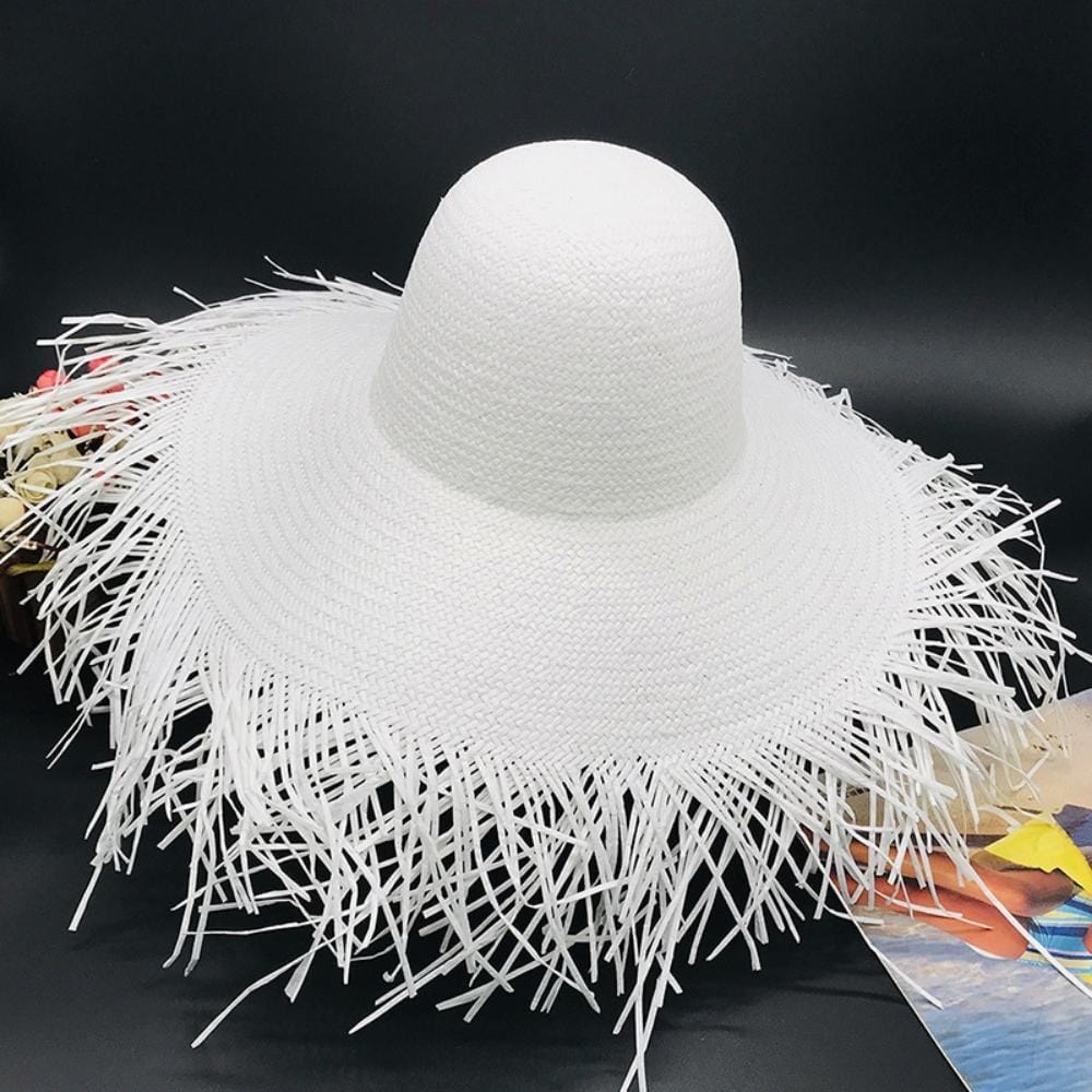 Chapeau En Paille Blanc | Reine Rustique BLANC