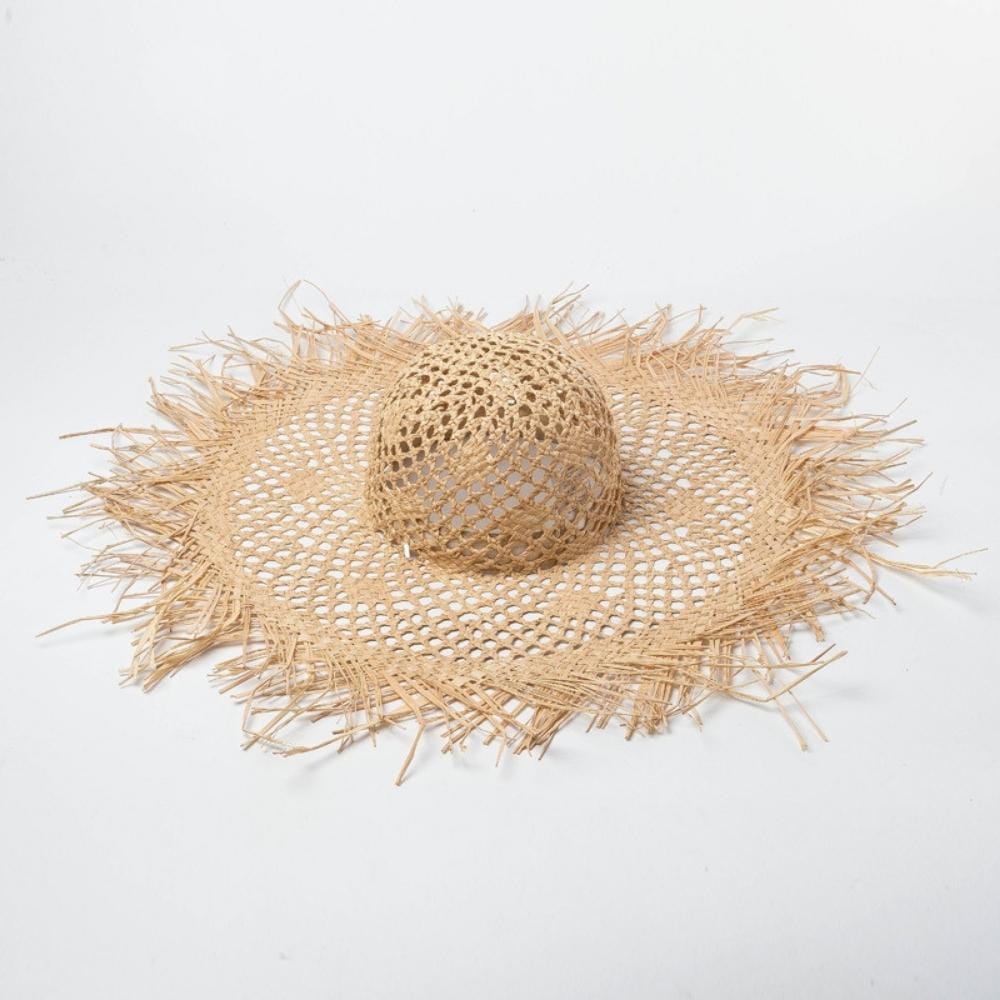 Chapeau En Paille Pour Femme | Reine Rustique JAUNE PAILLE