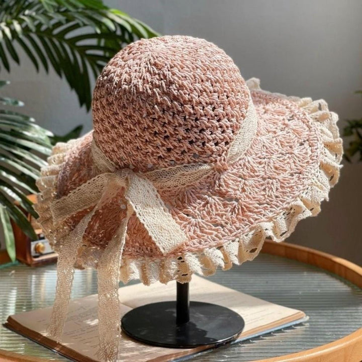 Chapeau Pour Mariage Champêtre Chic | Reine Rustique ROSE / 56à58CM