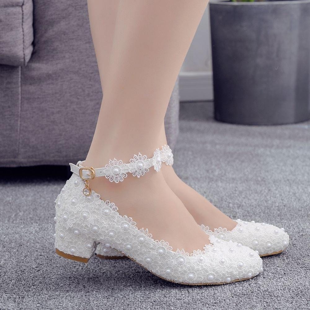 Chaussure Femme Pour Mariage Champêtre | Reine Rustique BLANC / 35