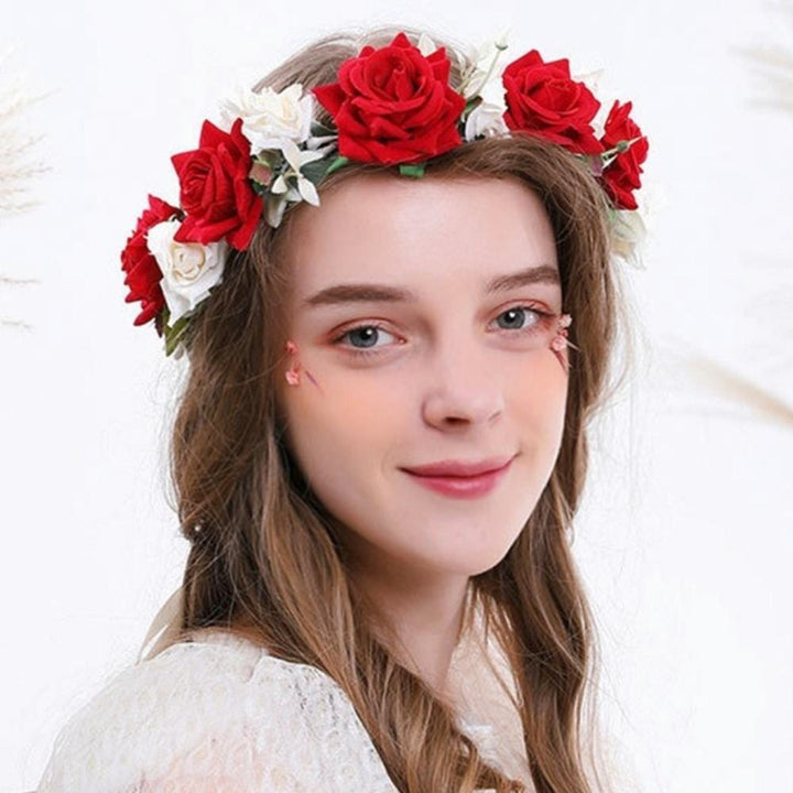 Couronne De Fleurs Pour Enfant | Reine Rustique ROUGE