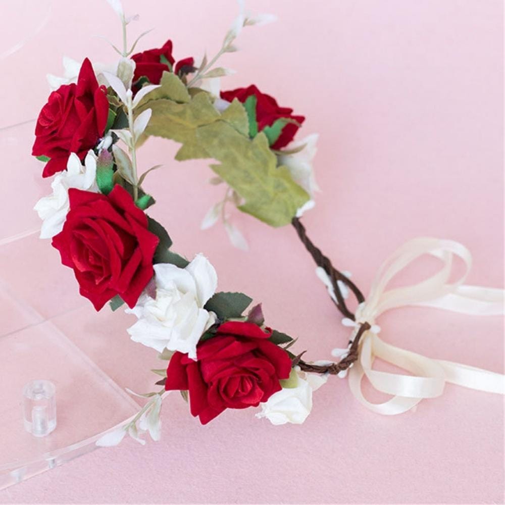 Couronne De Fleurs Pour Enfant | Reine Rustique ROUGE