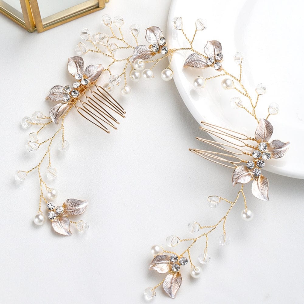 Diadème Fleurs Pour Mariage | Reine Rustique OR