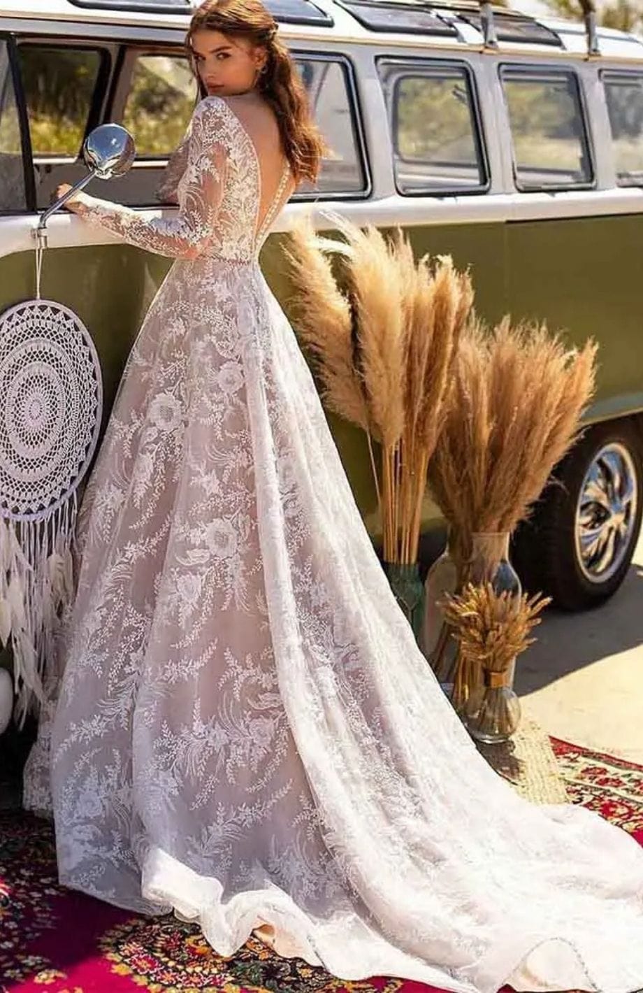 Wedding Dress Robe De Mariee Hippie Boheme Bohemian Hippie Beach Wedding First Communion Dress 2019 A- Wedding Dress Robe De Mariee Hippie Boheme Bohemian Hippie Beach Wedding First Communion Dress 2019 A-