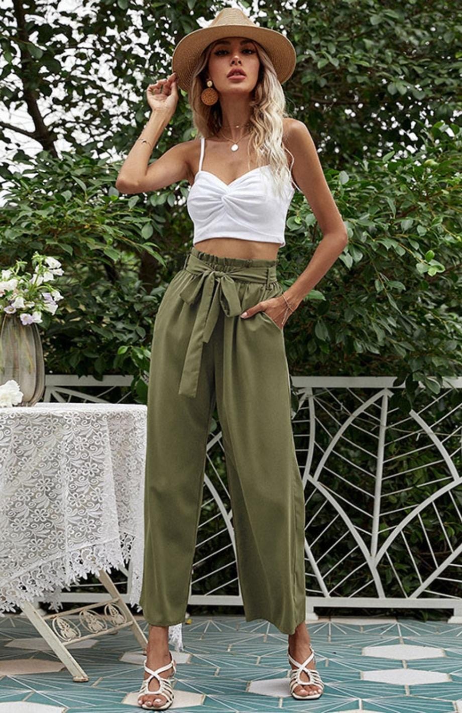 Pantalon Botanique | Reine Rustique VERT MILITAIRE / S