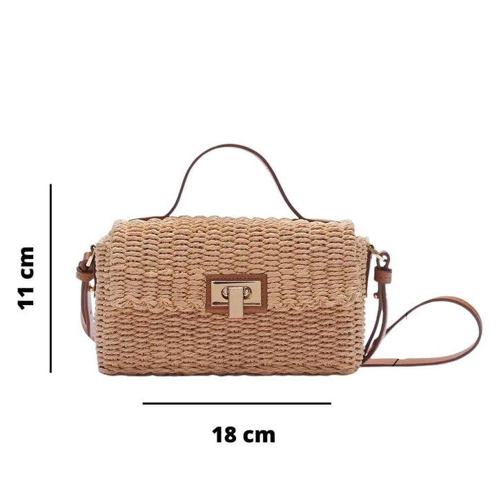 Petit Sac A Main En Paille | Reine Rustique MARRON