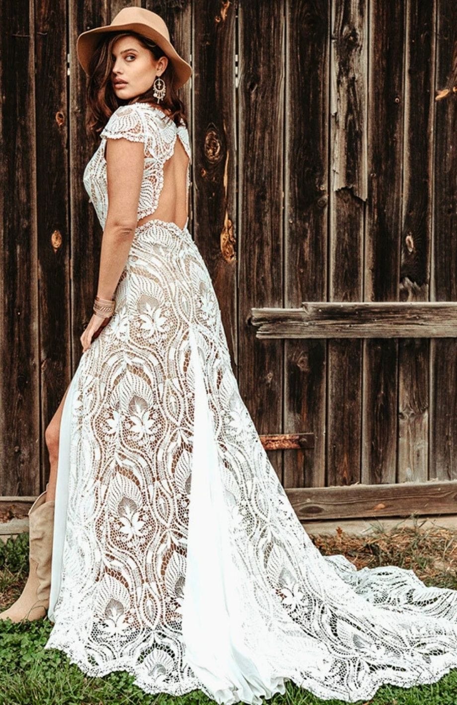 Reine Rustique | Robe Blanche Cérémonie Style Champêtre 