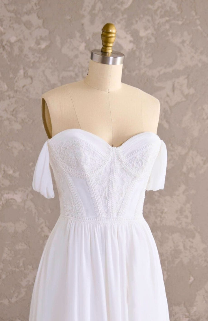 Robe Blanche Bohème En Dentelle