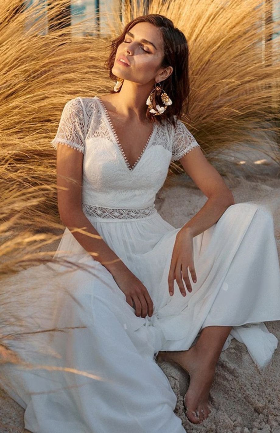 Robe Blanche Bohème Longue