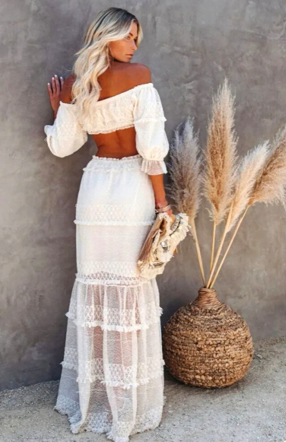 Robe Blanche Bohème | Reine Rustique