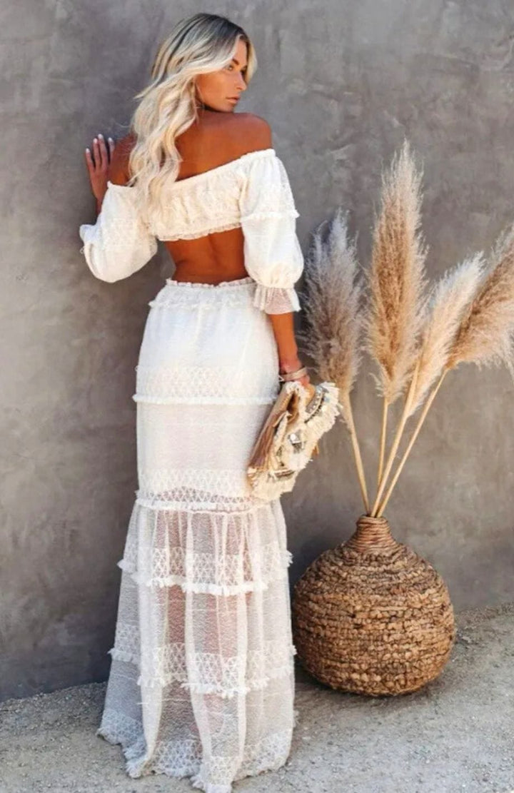 Robe Blanche Bohème | Reine Rustique
