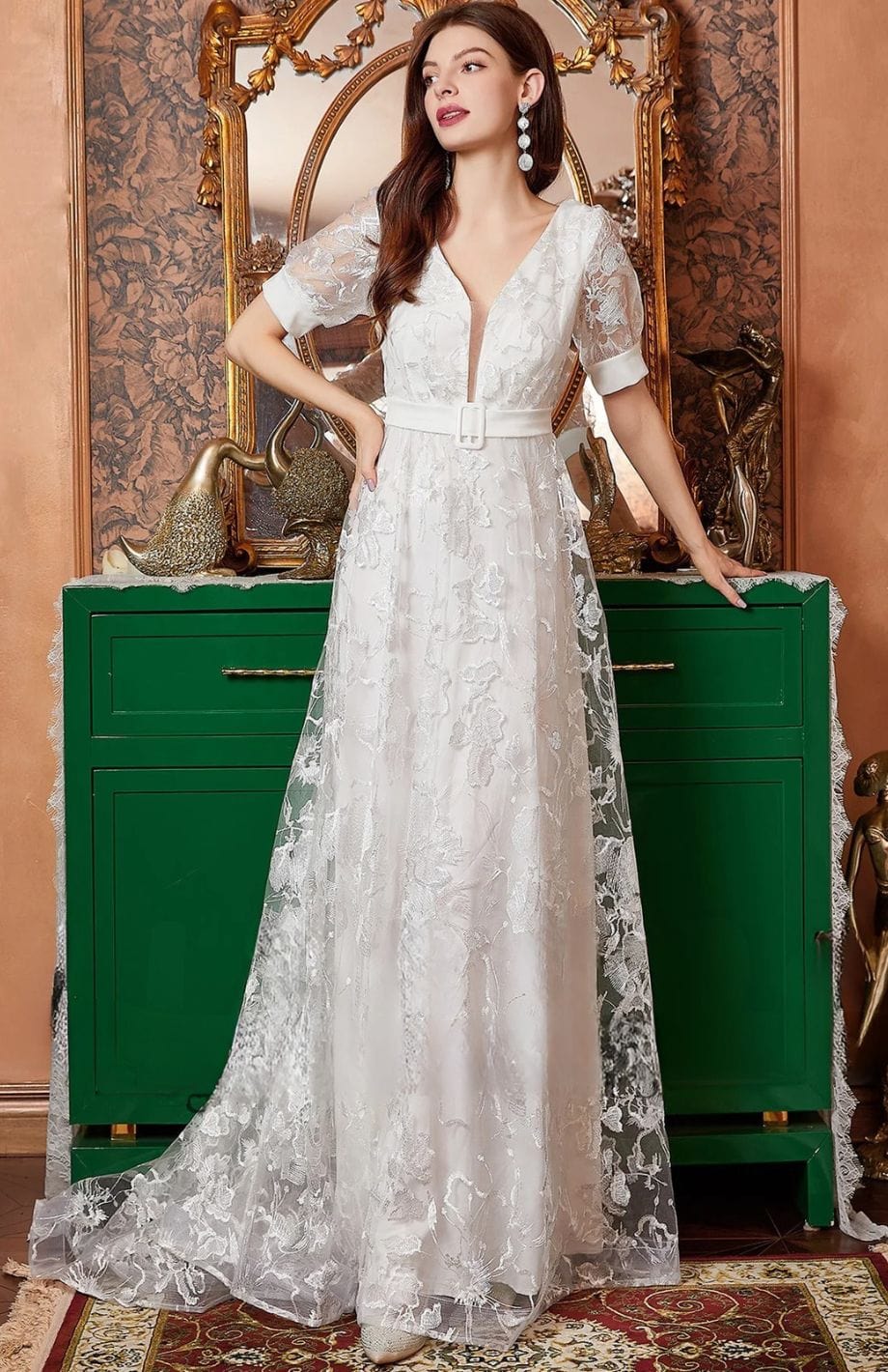 Robe Blanche Champêtre Année 50 | Reine Rustique
