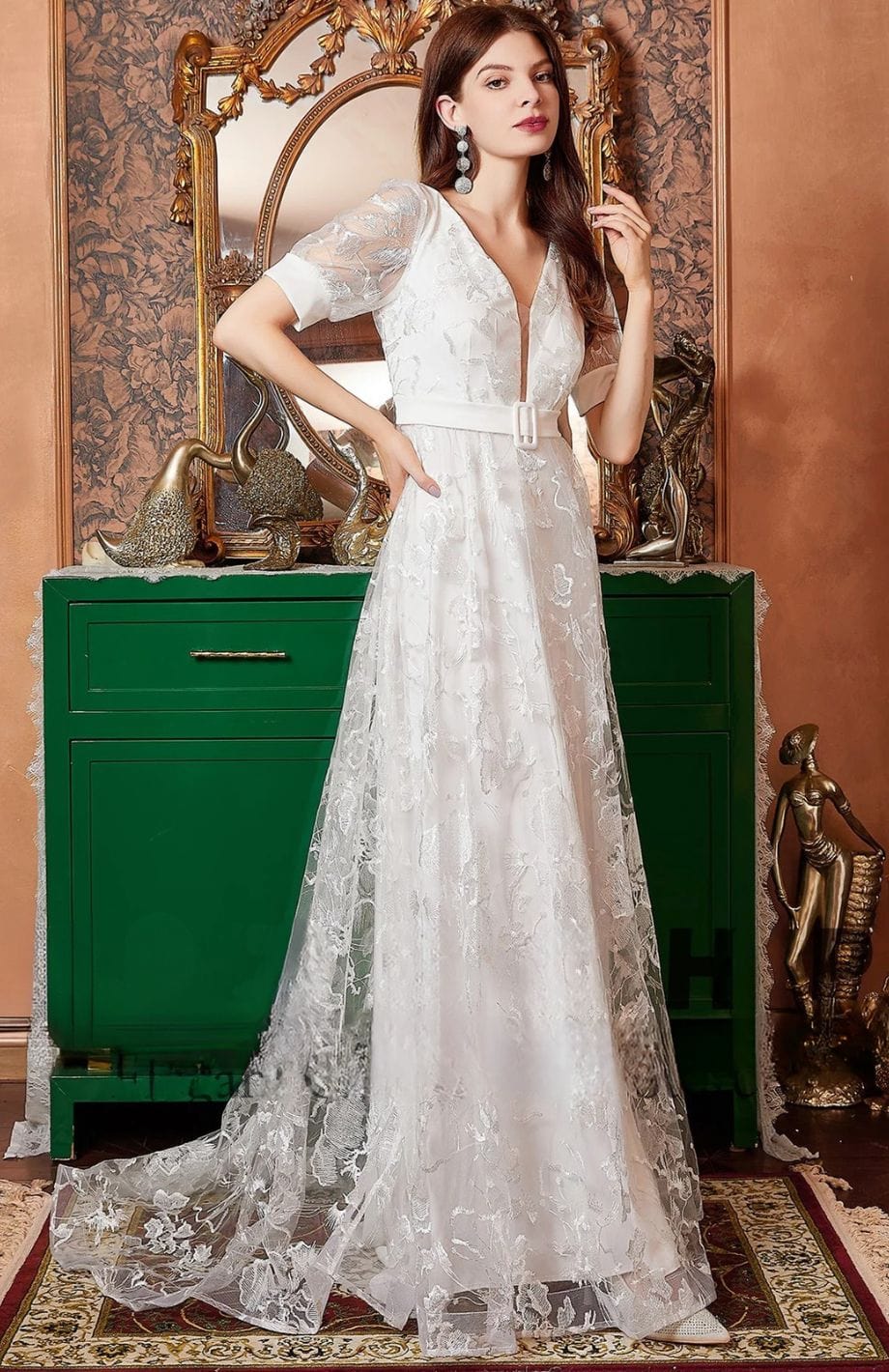 Robe Blanche Champêtre Année 50 | Reine Rustique