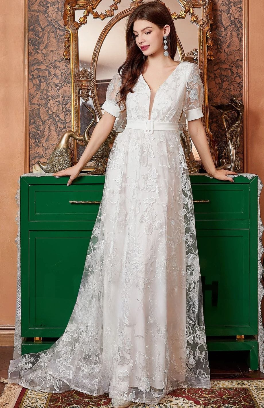 Robe Blanche Champêtre Année 50 | Reine Rustique BLANC / 2