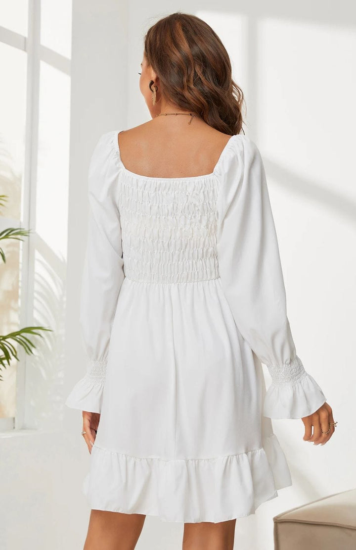 Robe Blanche Champêtre Courte