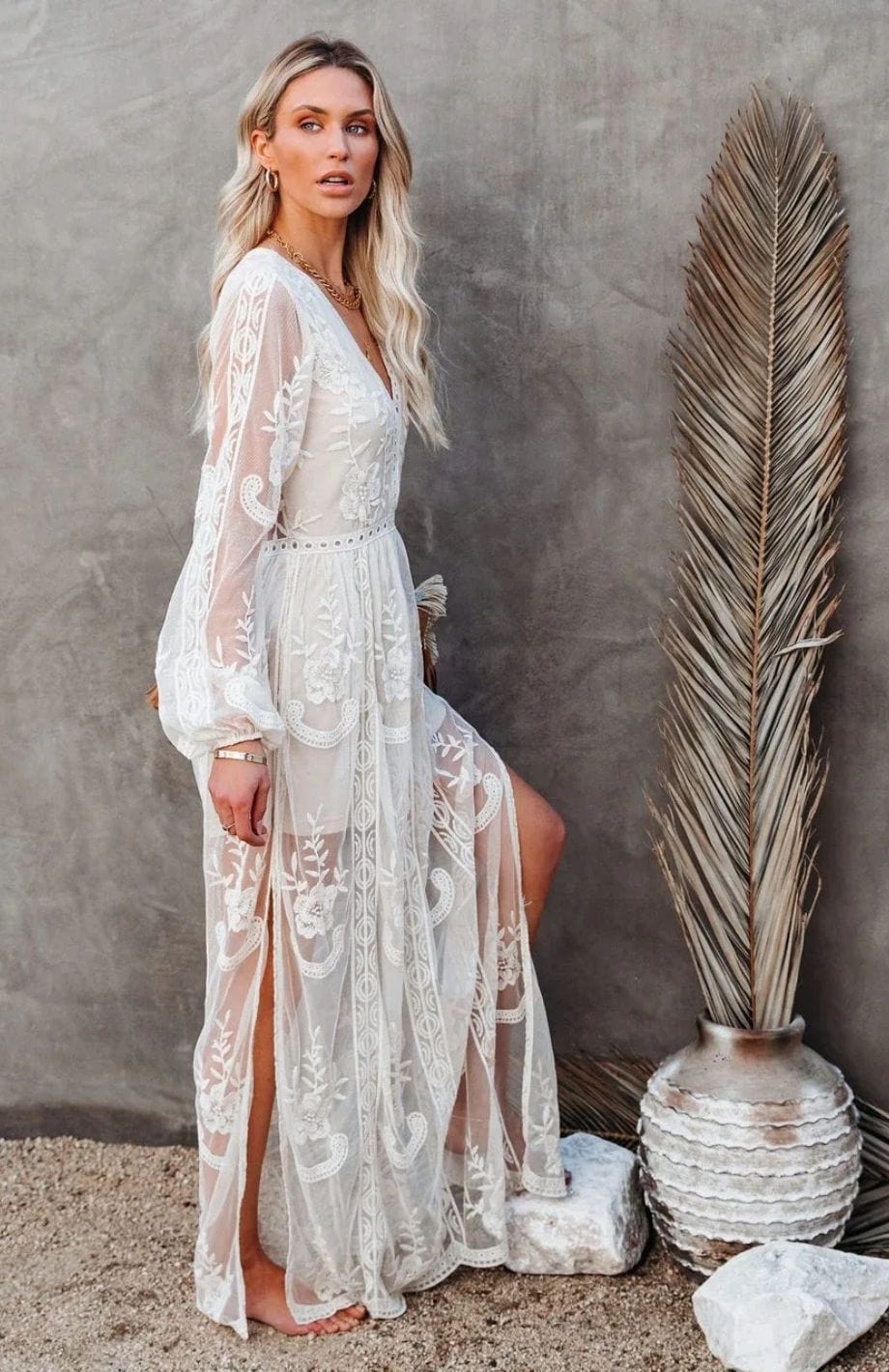 Robe Bohème Dentelle | Reine Rustique