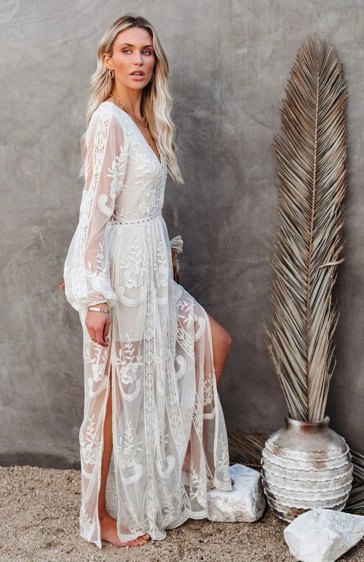 Robe Bohème Dentelle | Reine Rustique