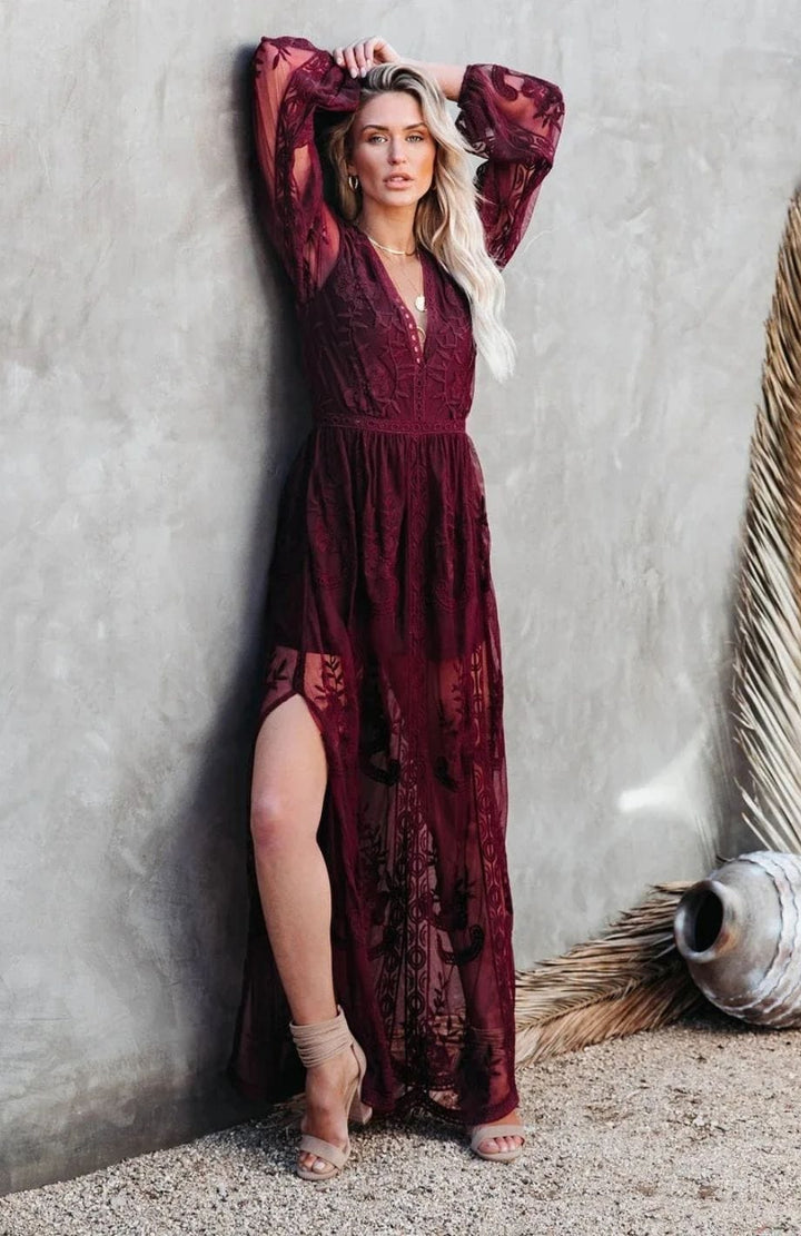 Robe Bohème Dentelle | Reine Rustique