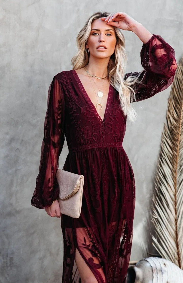 Robe Bohème Dentelle | Reine Rustique