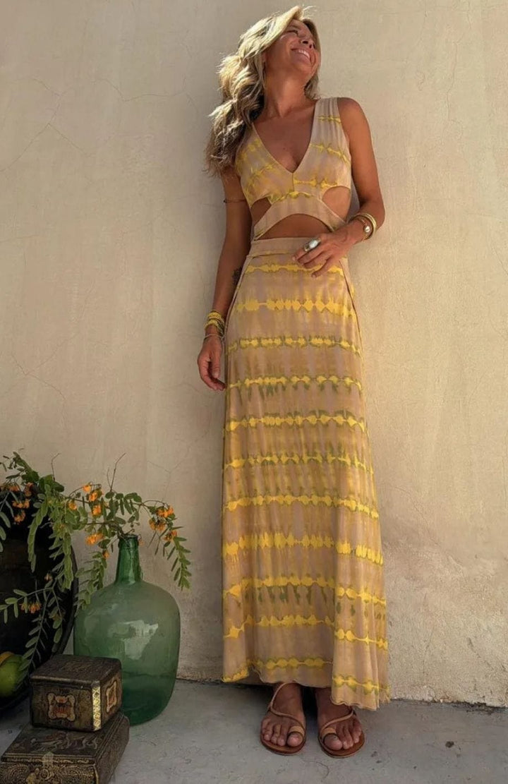 Robe Bohème Dos Nu | Reine Rustique JAUNE / S