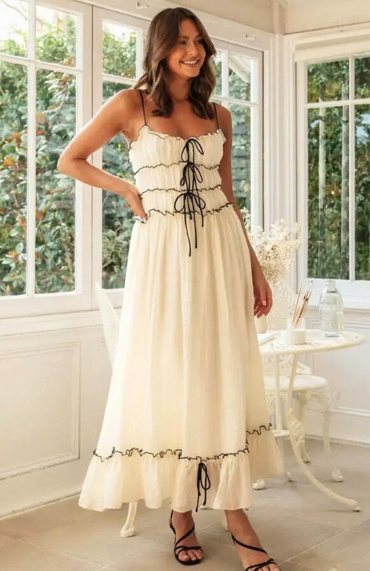 Robe Bohème  Femme | Reine Rustique BLANC / S
