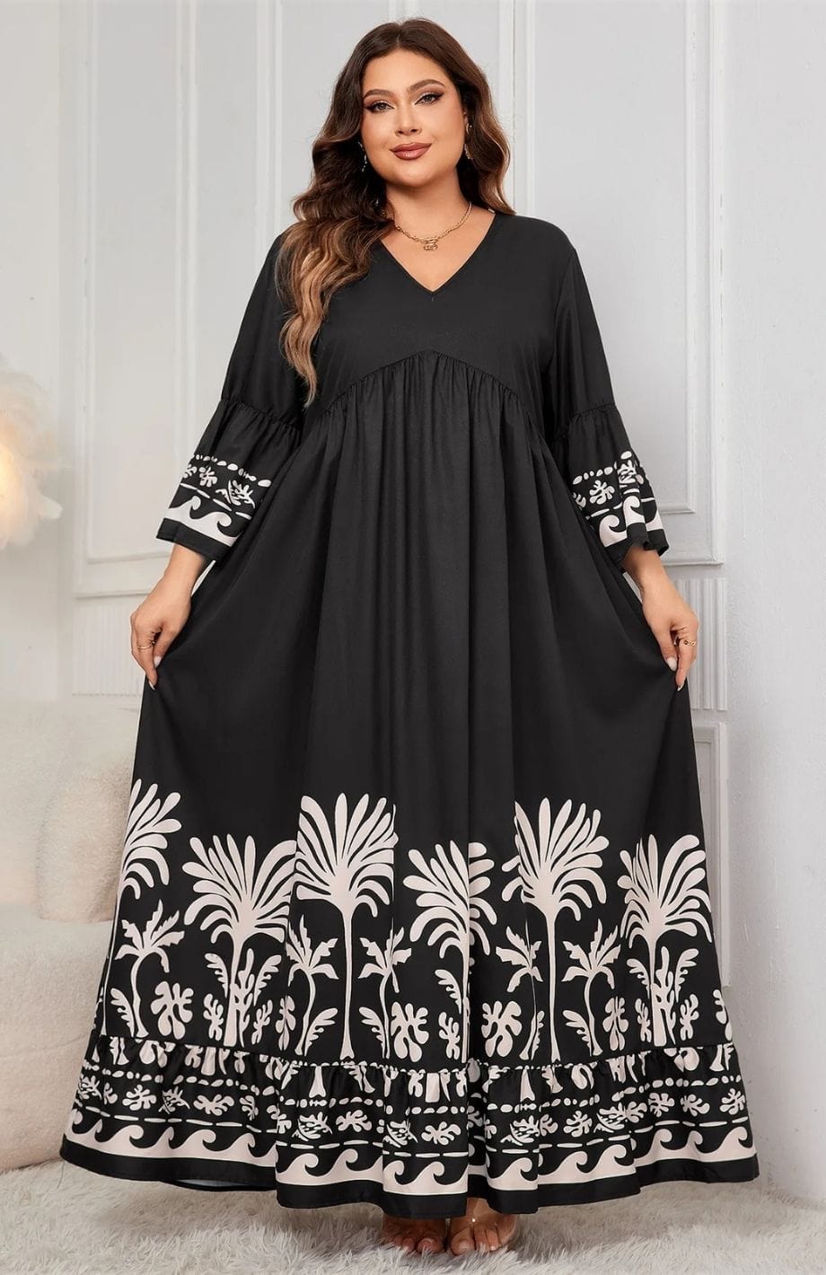 Robe Longue Style Pour Femme Ronde Robe Bohème Femme Ronde Reine
