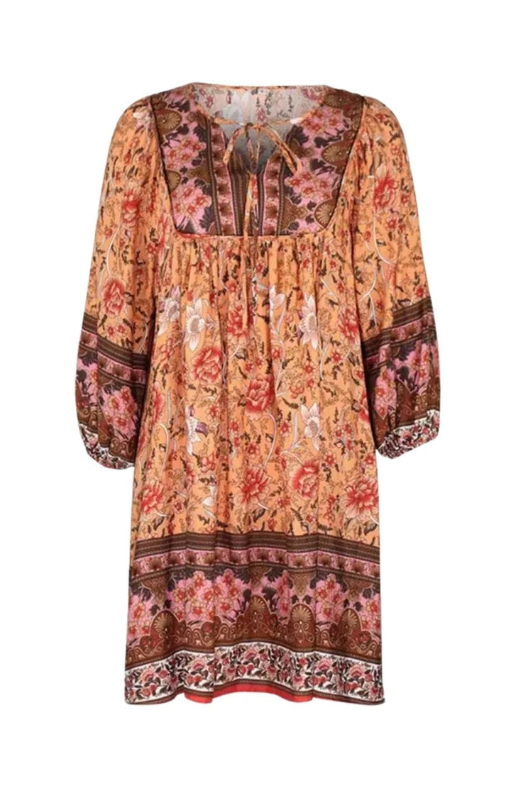 Robe Bohème Orange | Reine Rustique
