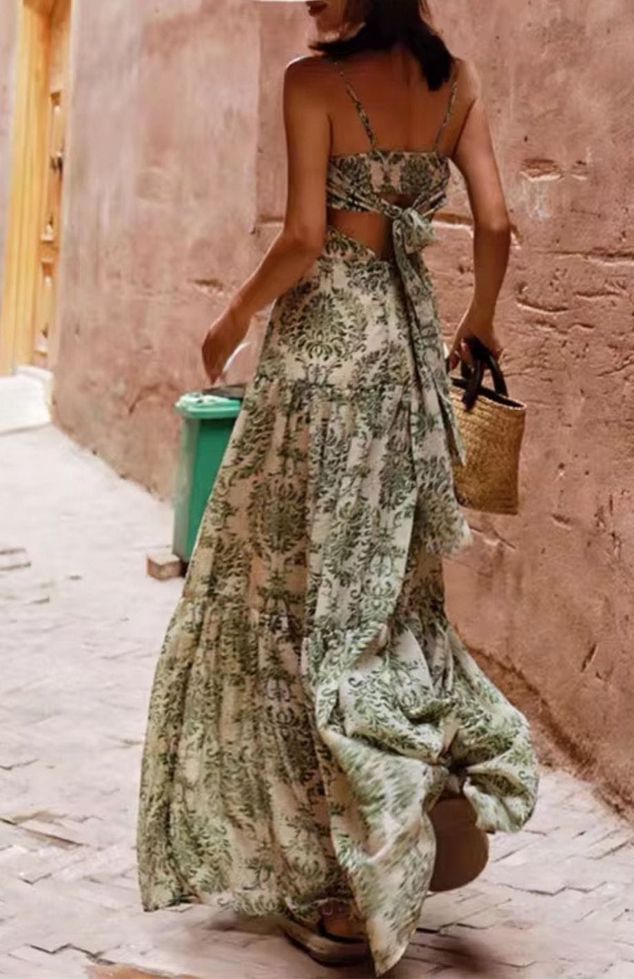 Robe Bohème Verte | Reine Rustique