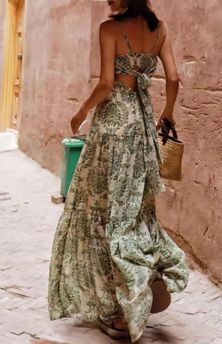 Robe Bohème Verte | Reine Rustique