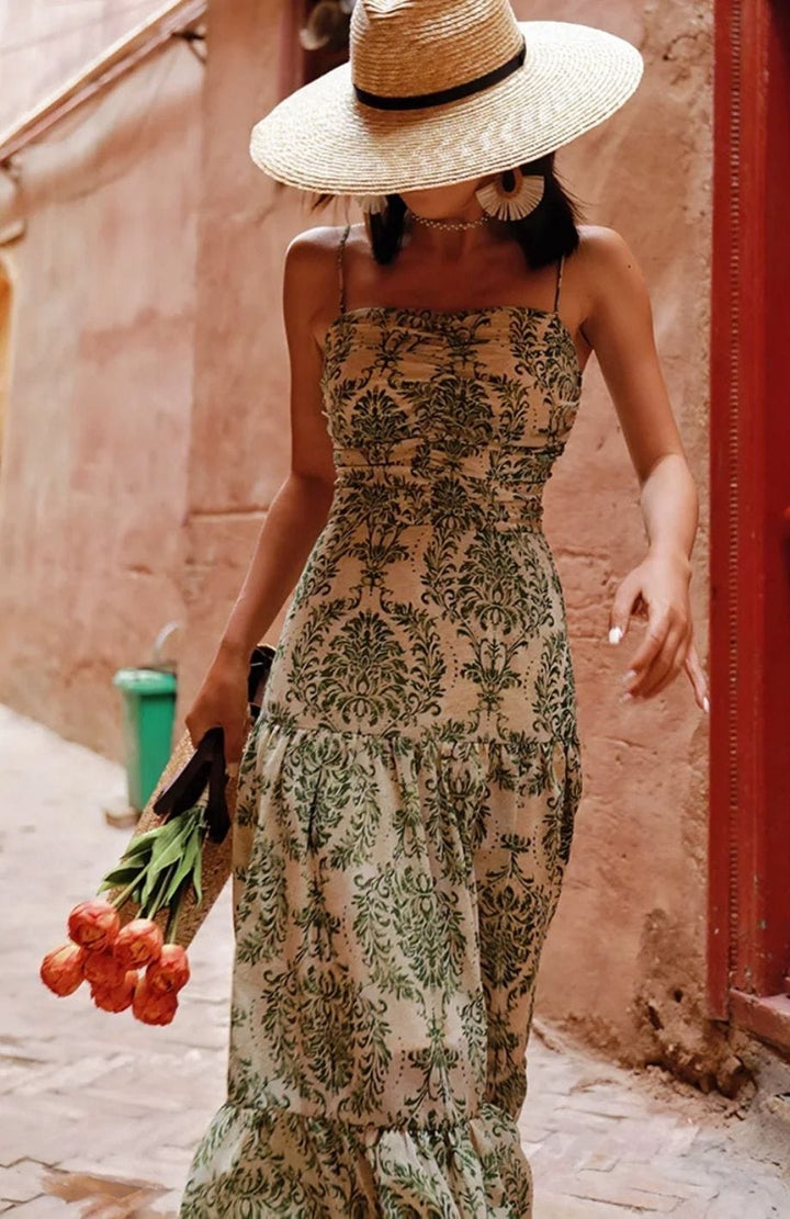 Robe Bohème Verte | Reine Rustique