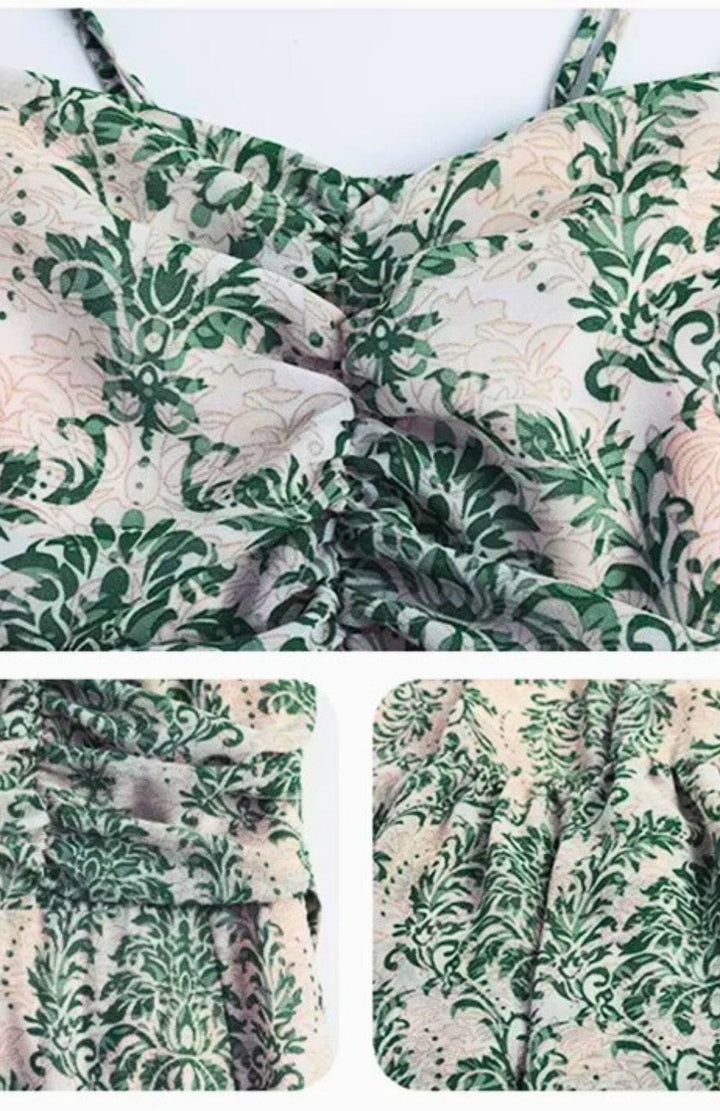 Robe Bohème Verte | Reine Rustique