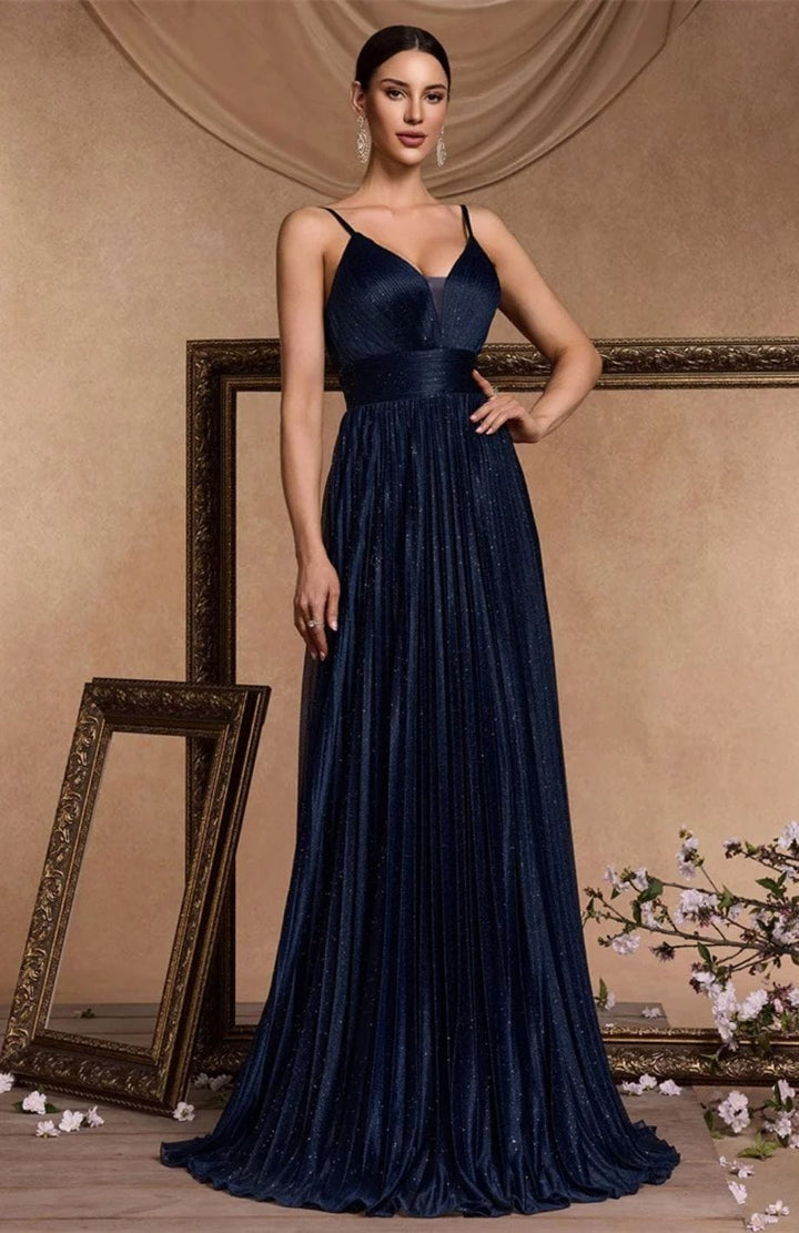 Robe Cérémonie Champêtre Chic Pour Fille | Reine Rustique BLEU MARINE / S