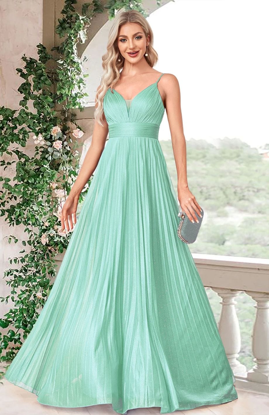 Robe Cérémonie Champêtre Chic Pour Fille | Reine Rustique VERT CLAIR / S