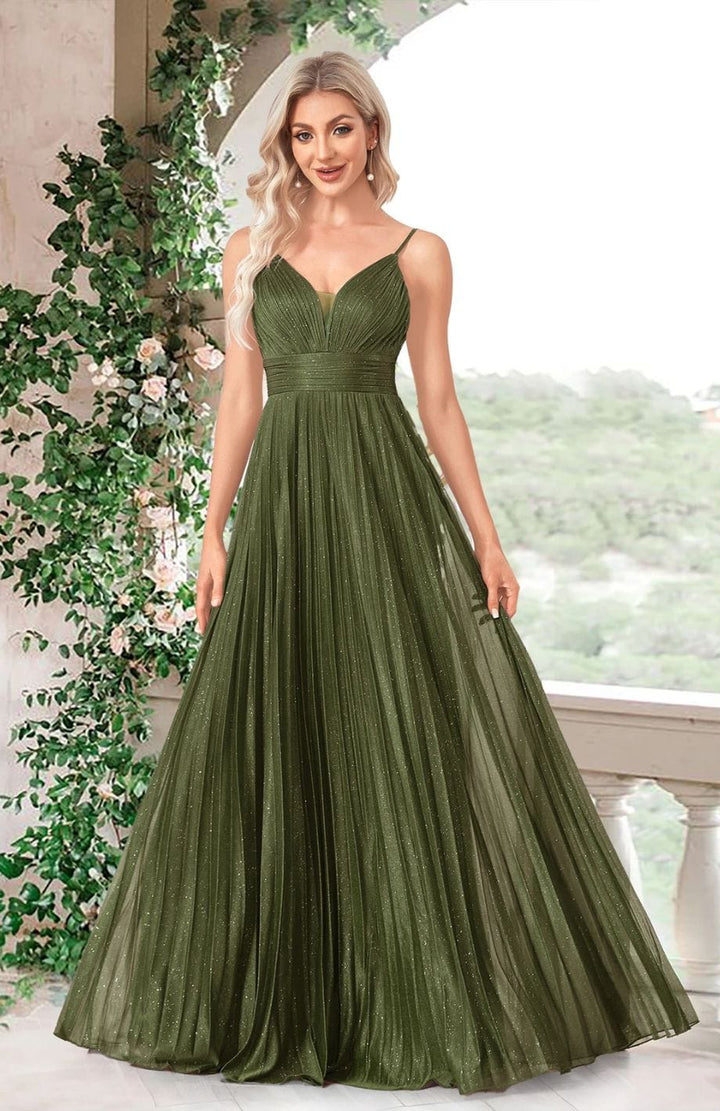 Robe Cérémonie Champêtre Chic Pour Fille | Reine Rustique VERT OLIVE / S