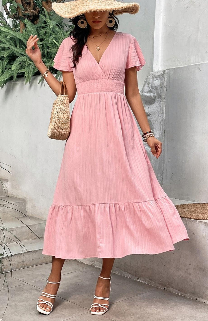 Robe Champêtre Chic Rose | Reine Rustique