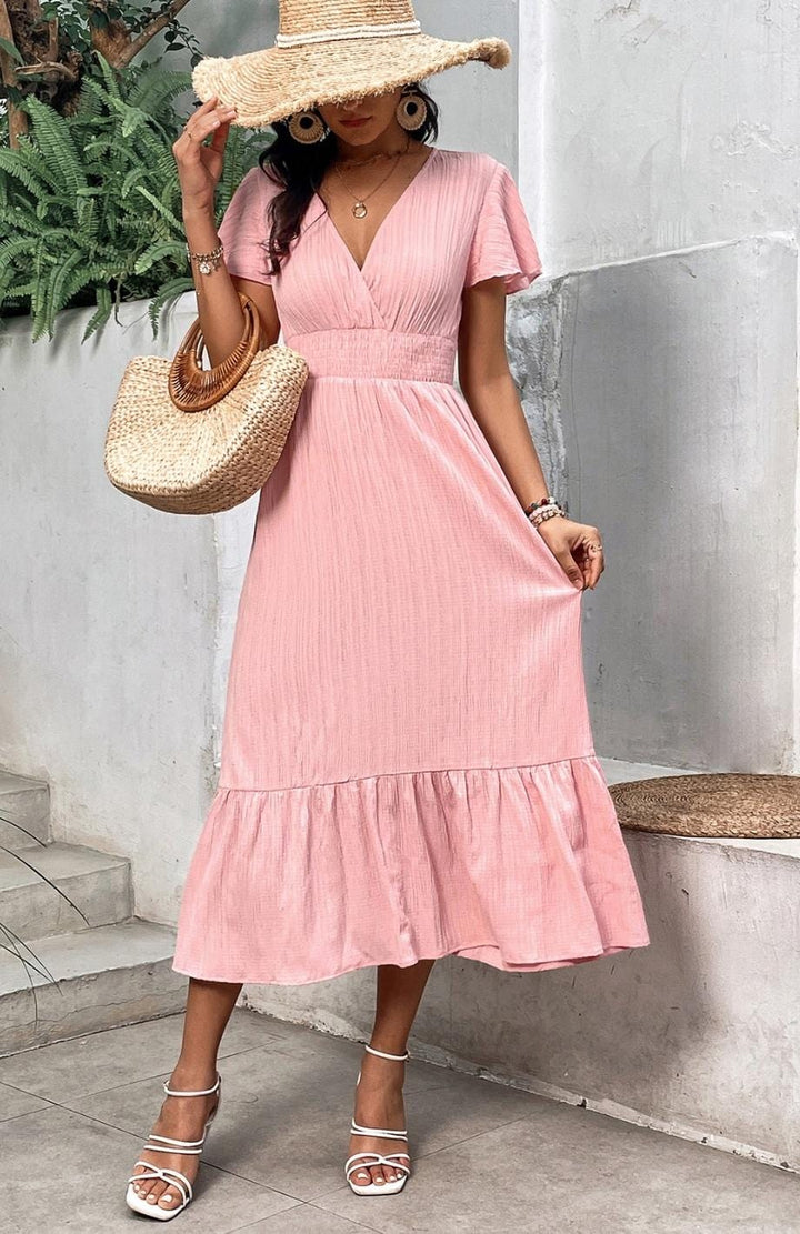 Robe Champêtre Chic Rose | Reine Rustique