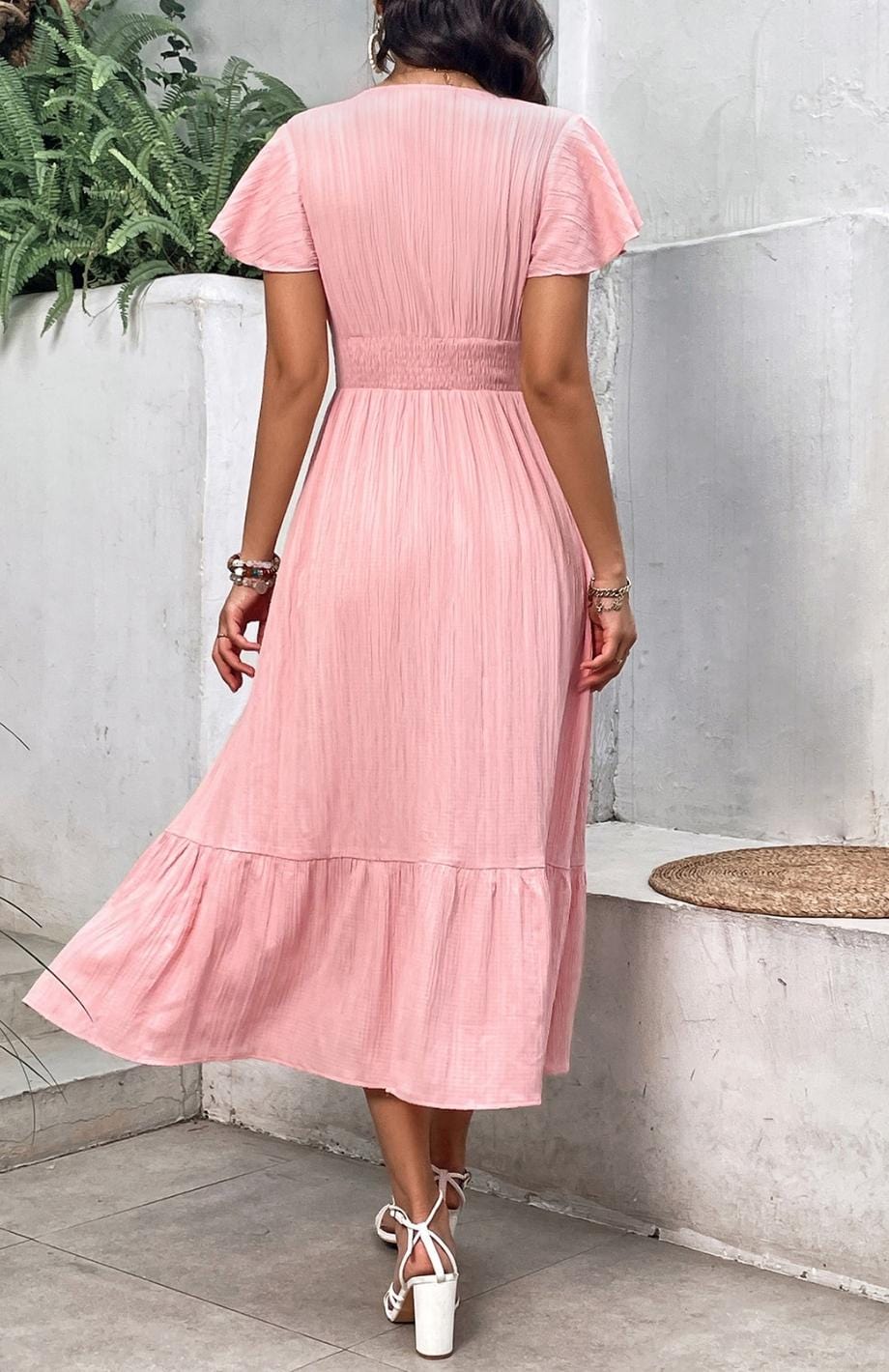Robe Champêtre Chic Rose | Reine Rustique